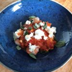 Garnalen met tomaten en feta