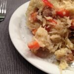 Paddenstoelen-zuurkoolstamppot met gorgonzola